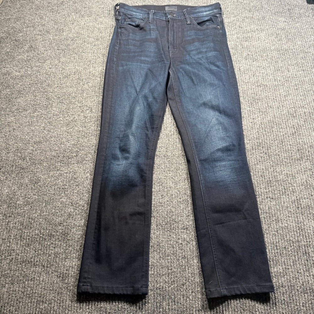 Mother The Mid Rise Dazzler Ankle Jeans Women 26 Dark Blue Designer Luxury